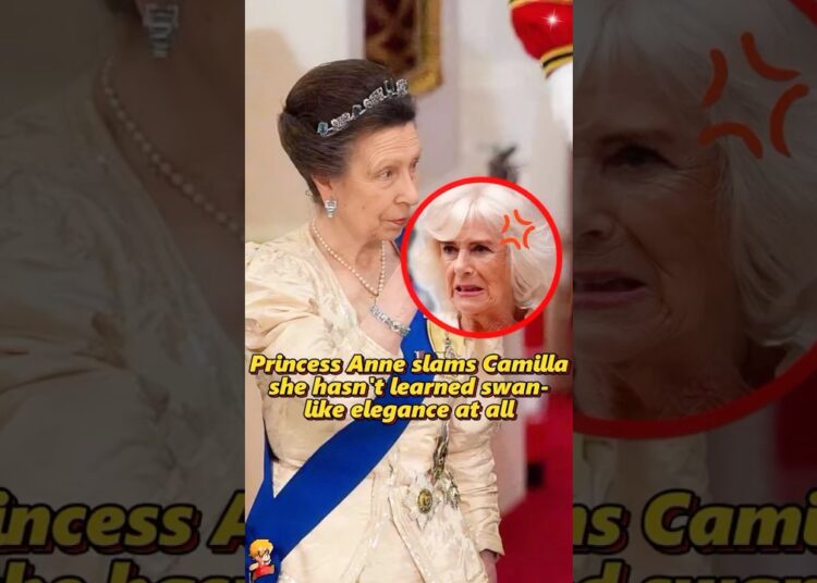 Princess Anne slams Camilla: she hasn’t learned swan-like elegance at all.#shorts #royal #camilla