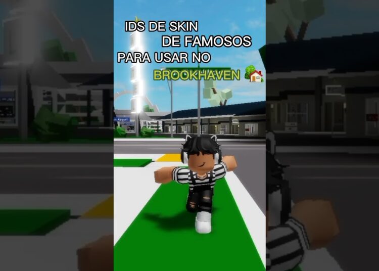 IDS de Skin de FAMOSOS 🏡  #shorts #brookhaven #roblox