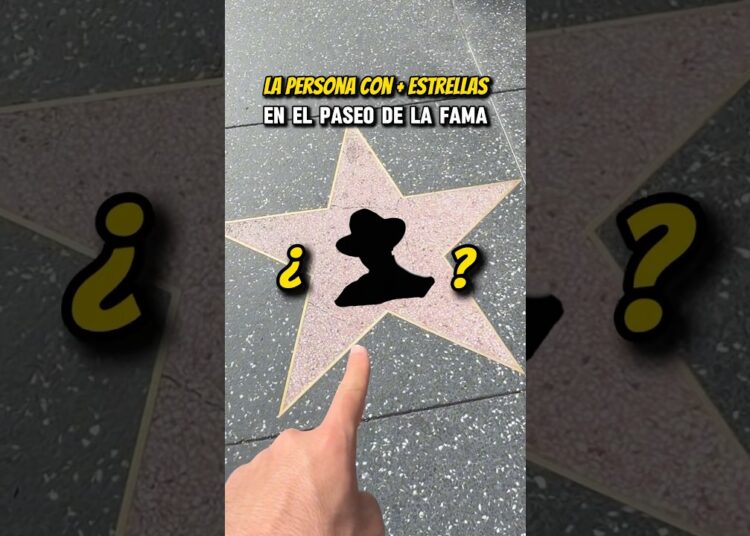 La persona con más estrellas en el Paseo de la Fama de Hollywood ⭐️ #hollywood #estadosunidos #cine
