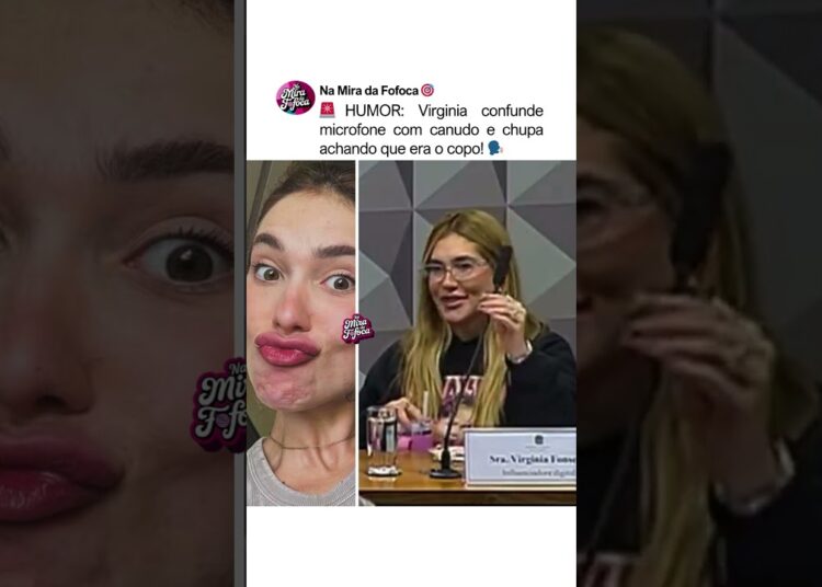 VIRGINIA CONFUNDE MICROFONE COM COPO😂 #virginia  #engraçado  #fofoca  #famosos  #brasil