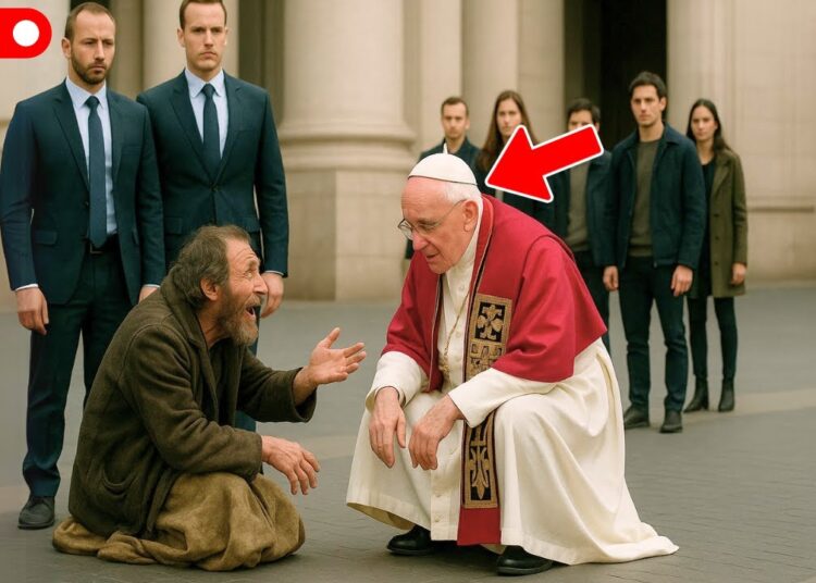 PAPA LEÃO QUEBRA O PROTOCOLO APÓS ABORDAR MORADOR DE RUA DO LADO DE FORA DO VATICANO…
