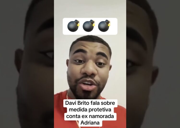 Davi Brito fala sobre medida protetiva conta ex namorada Adriana #brasil #celebridades #bbb #leodias