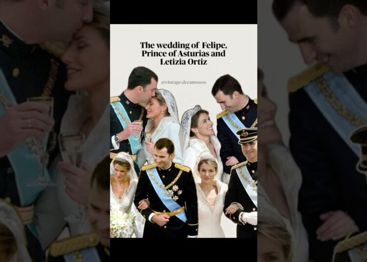 The wedding of the king and queen of Spain. #glamour #wedding #royal #fyp