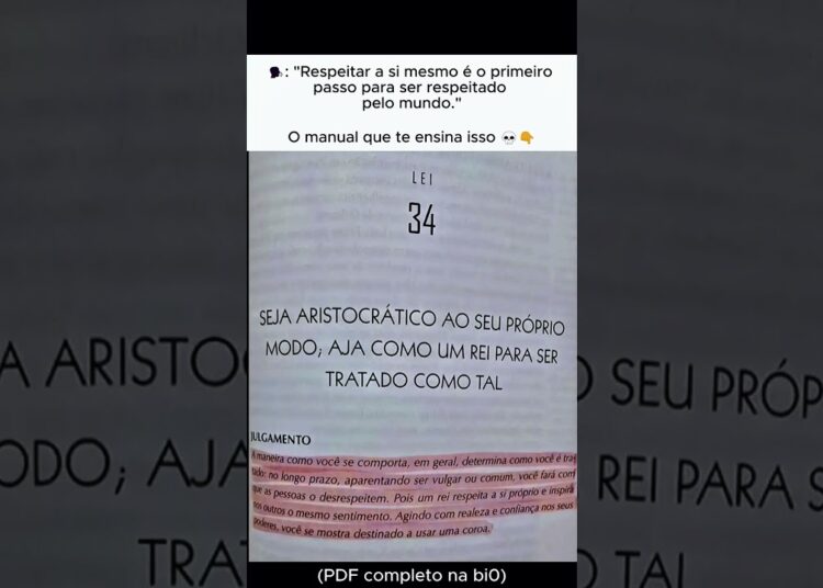 TENHA postura de rei e seja tratado como tal! #dicasdelivros #poder #seduçao #manipulação