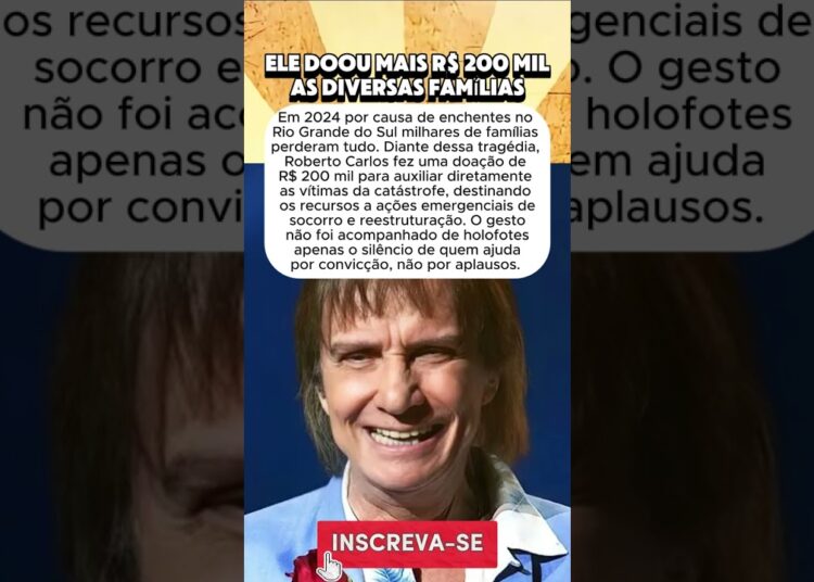 ROBERTO CARLOS Doou Mais de R$200 mil a Diversas Famílias #shorts #celebridades