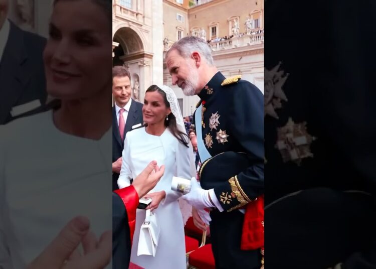 Spanish Royals grace inaugural mass of Pope Leo XIV #fyp #viralshorts #newpope #travel