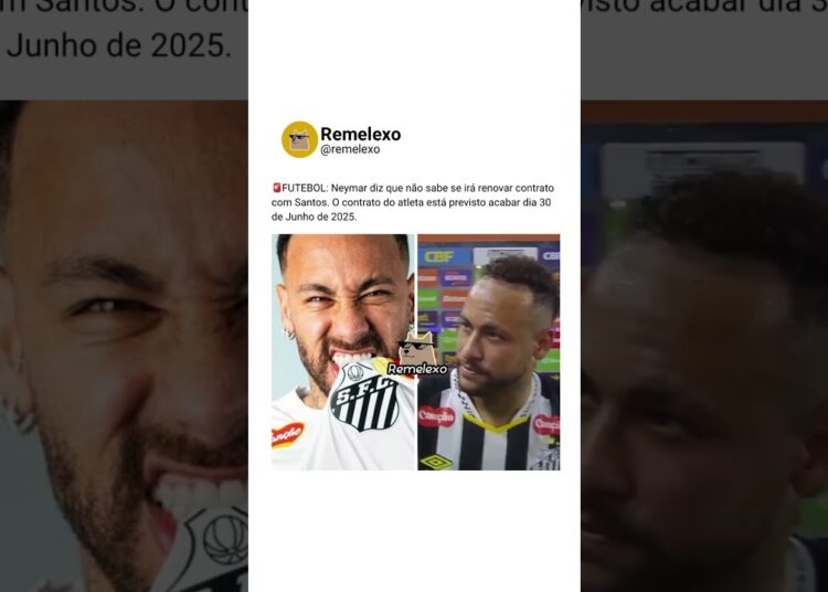 🚨Neymar diz que não sabe se irá renovar contrato com o Santos. #fofoca #neymar #futebol #fofocas