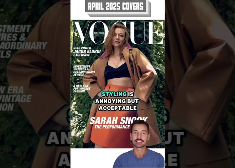 VOGUE AUSTRALIA Apr. 25- Sarah Snook by Jesse Lizotte, Jacob Elordi by Isabella Elordi