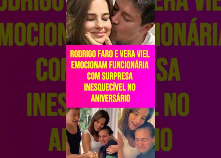 Rodrigo Faro e Vera Viel emocionam funcionária com surpresa inesquecível no aniversário