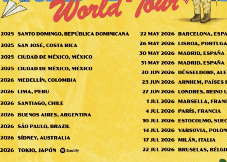 Bad Bunny teve que fazer mais fotos da turnê mundial de fotos