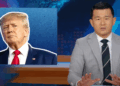 'Daily Show' assa o 'f ** k' fora deste 'pedaço de lixo' Trump presente
