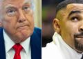 Jalen Hurts reitera a posição na visita da Casa Branca Trump