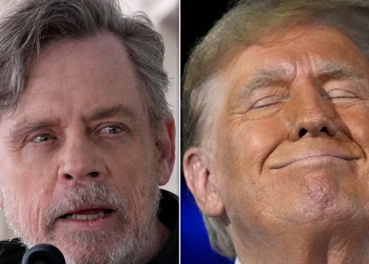 Mark Hamill volta a Trump com uma queimadura galáctica