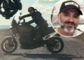 O artista de dublês 'Thunderbolts' na cena da motocicleta Bucky Barnes '