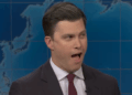O queixo de Colin Jost cai depois de Michael Che Cracks Taboo piada sobre a foto do papa Ai de Trump