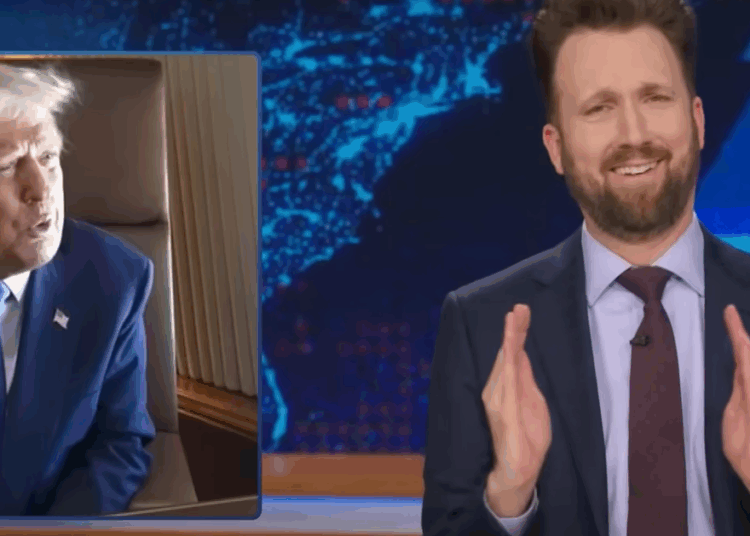 Pontos 'Daily Show' Momento nsfw involuntário no Catari Jet Spin de Trump