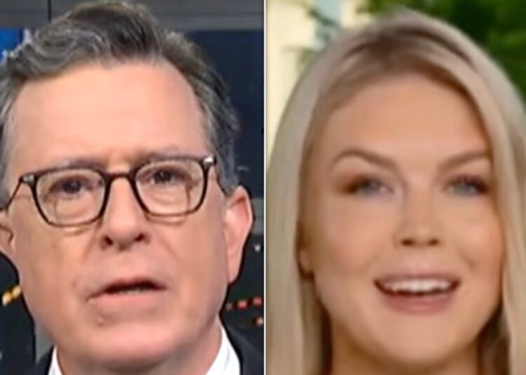 Stephen Colbert 'absolutamente' rasga Karoline Leavitt com apenas 1 declaração de moda simples