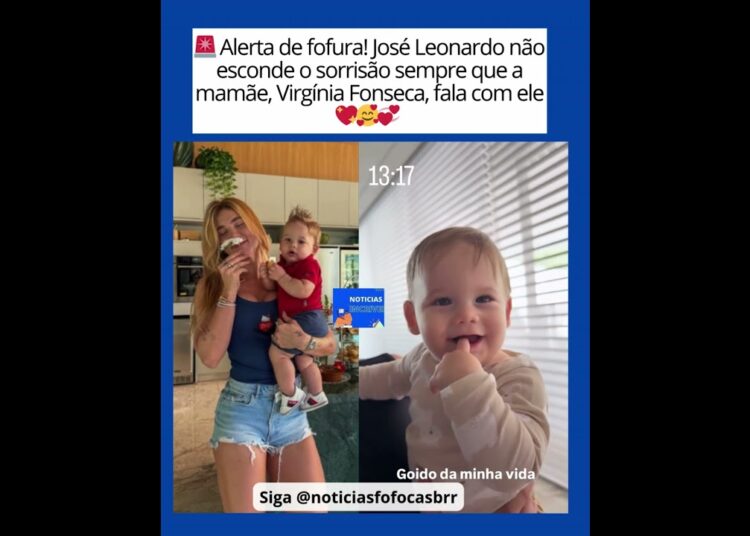 FOFURA! José Leonardo todo faceiro com a mãe 🥰💞