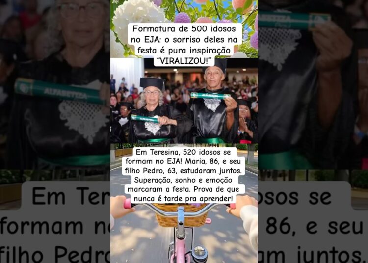 500 IDOSOS FAZEM EJA E SE FORMAM #shortsvideo #fofoca #noticias #melhoridade
