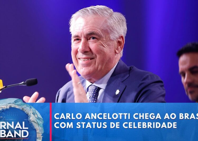 Carlo Ancelotti chega ao Brasil com status de celebridade | Jornal da Band