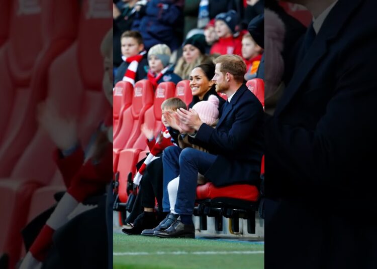 Archie and Lilibet go to watch football #royal #princeharry #meghanmarkle