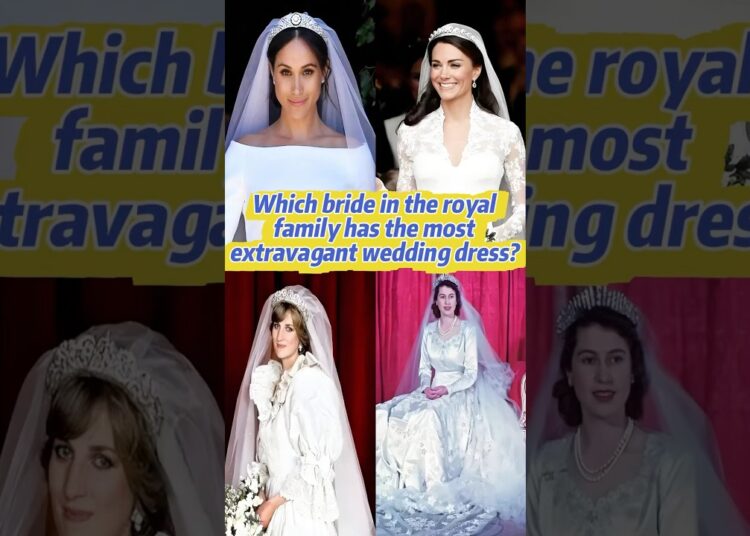 ¿Cuál de las novias de la realeza tiene el vestido de novia más lujoso? #celebrity #royal #fyp