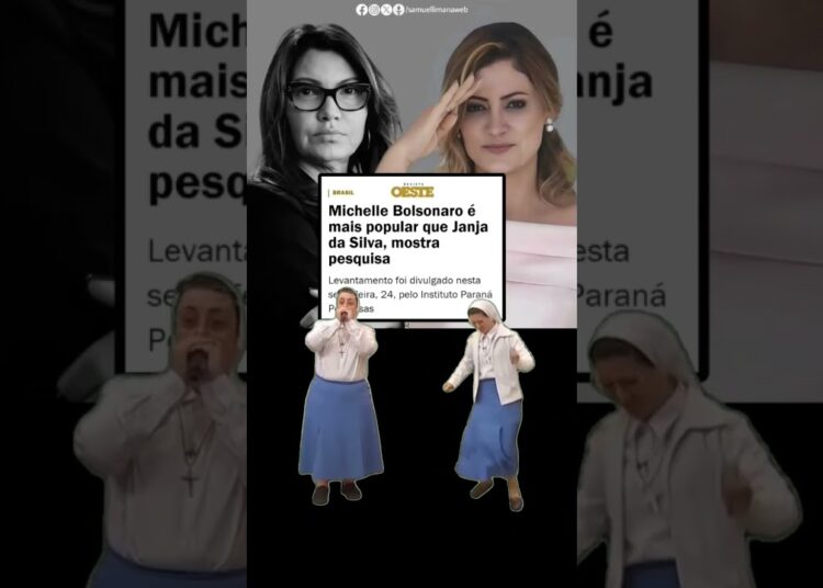 “Michelle Bolsonaro ou Janja: Quem é mais popular no Brasil?” #short