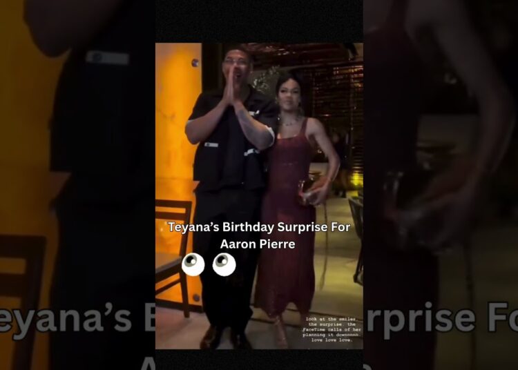 Sparks Fly! Teyana Taylor Surprises Aaron Pierre with Sexy Birthday Dinner & PDA Moment 💥💋