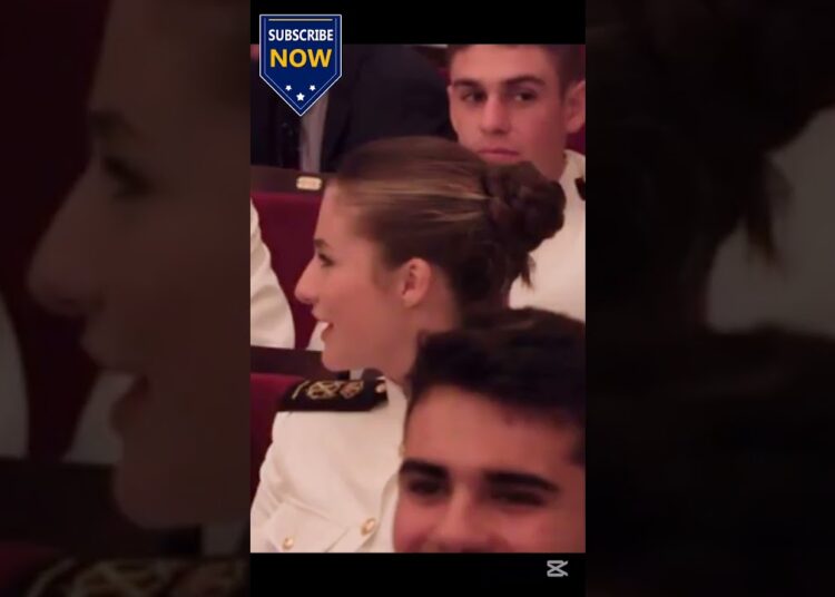 Leonor princess is navy dress Spanish royal family 👑#princess #king #history #shorts