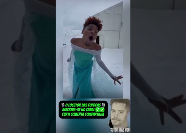 JÚNIOR CALDEIRÃO BRINCA E SE DIVERTE IMITANDO FROZEN NA NEVE #noticias #fofocas #famosos #viralizou