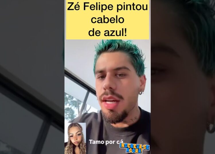 Zé Felipe pintou o cabelo de azul!Gostaram?💙