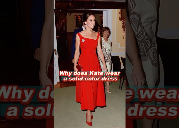 Why does Kate wear a solid color dress #kate #camilla #royal