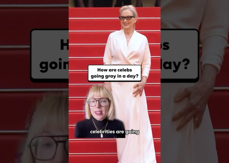 How are celebs going gray in a day?