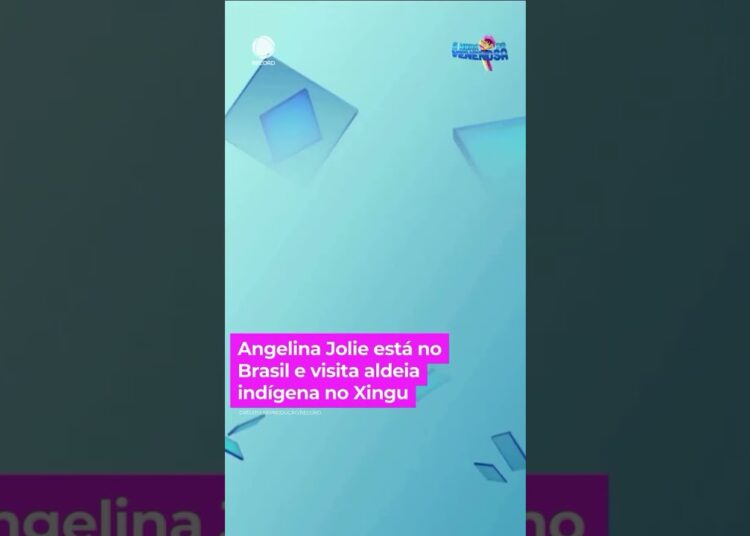 Angelina Jolie está em solo brasileiro e visita aldeia indígena