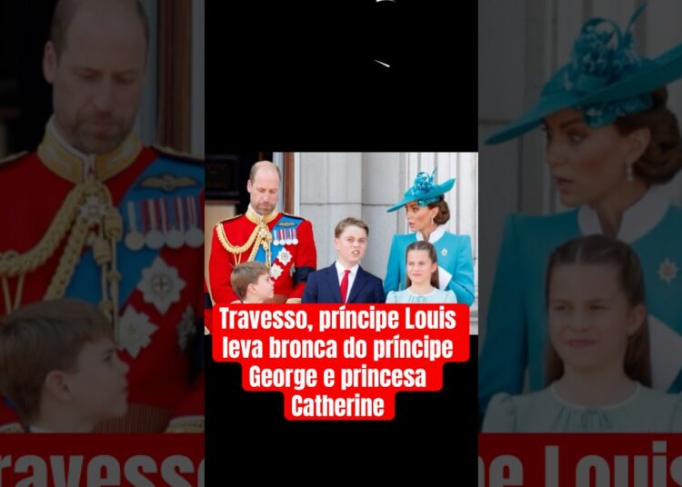Travesso, #principelouis leva bronca do #principegeorge e #princesadegales  #realezabritanica