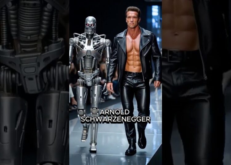 Atores e seus papéis principais | Edição passarela de moda! #arnold #deadpool #ai #wolverine