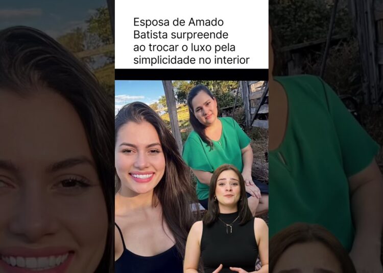 Esposa de Amado Batista surpreende ao trocar o luxo pela simplicidade no interior #amadobatista