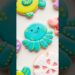 Octopus sugar cookie decorated with royal icing #cookiedecorating #royalicing #oddlysatisfying