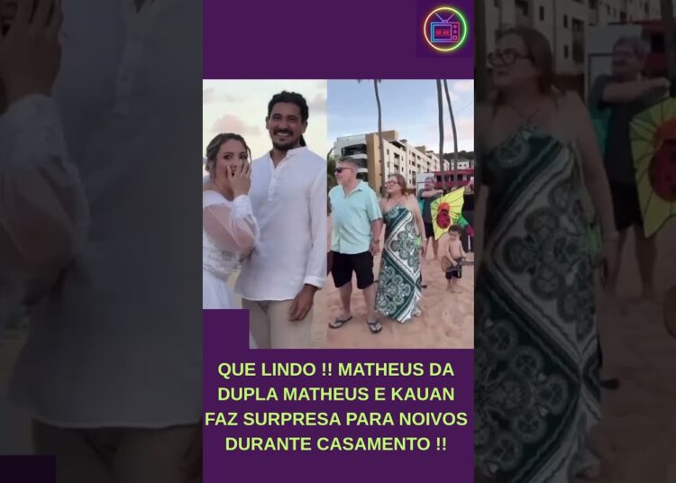 DE ARREPIAR ! MATHEUS DA DUPLA MATHEUS E KAUAN,FAZ SURPRESA PARA NOIVOS DURANTE CASAMENTO ! #shorts