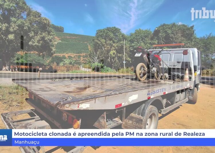 Manhuaçu: motocicleta clonada é apreendida pela PM na zona rural de Realeza