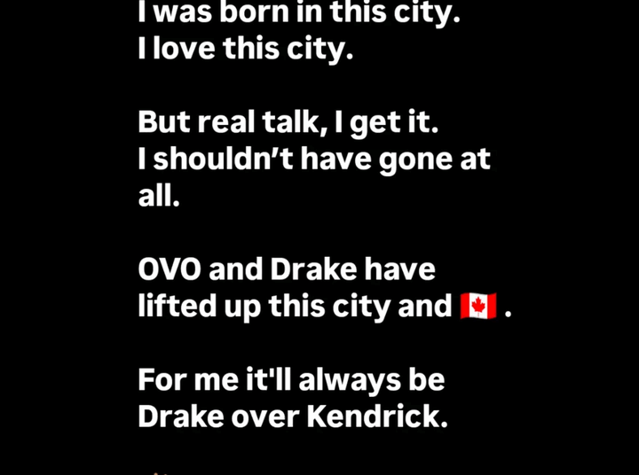 O internet palha Drake por enviar DM ardente para um político canadense que foi para o concerto de Kendrick Lamar