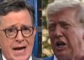 Stephen Colbert Spots Momento exato Trump foi 'tão projetado'