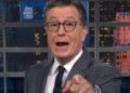 Stephen Colbert observa Trump lutando com uma pergunta fácil