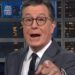 Stephen Colbert observa Trump lutando com uma pergunta fácil