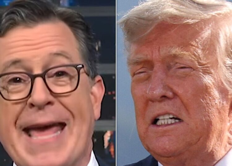 Stephen Colbert zomba da tentativa fracassada de Trump de 'salvar a cara'