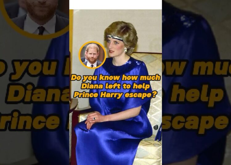 Do you know how much Diana left to help Prince Harry escape?#fyp#foryou#celebrity#royalfamily