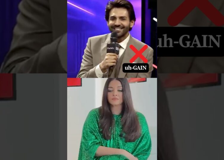 Who Says It Right?Aishwarya Rai vs. Kartik Aaryan|Correct Pronunciation of “Again”|Learn with Celebs