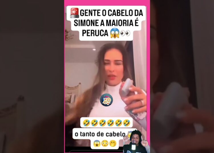 O que Isso, Simone mendes tira peruca no camarim e deixa todo mundo chocado! 😱👀 #fofoca #shorts #fy