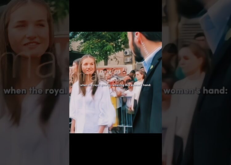 Leonor and Sofia’s reaction when Royal guard remove women’s hand