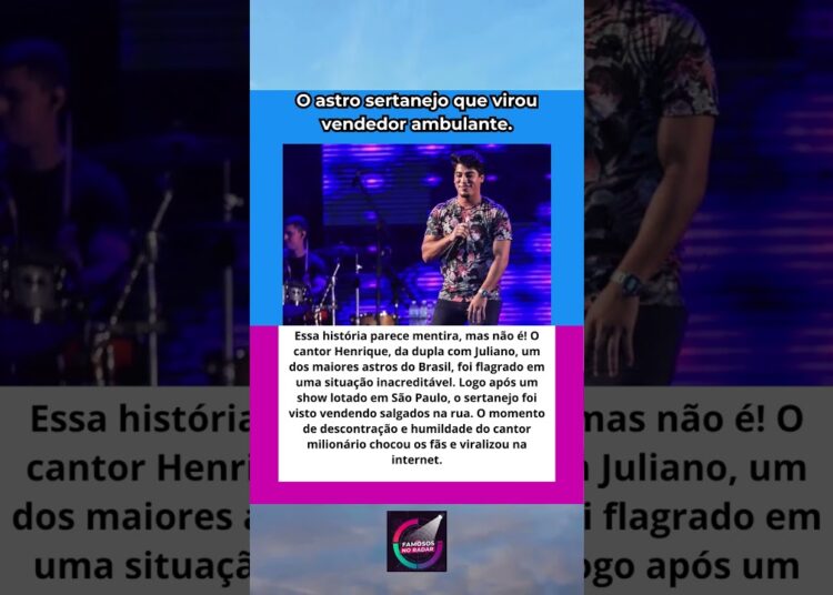 VAI UM SALGADO AÍ HENRIQUE, DA DUPLA COM JULIANO, CHOCA AO VIRAR VENDEDOR